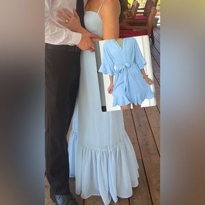 (+ BONUS!**) Sky Blue Azazie Dress
